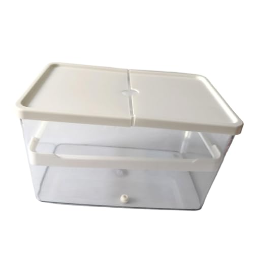 Fenteer Kleines Schildkrötenbecken, Terrapin-Zuchtbox, multifunktionales Desktop-Habitat-Aquarium für Schildkröten, kleine Reptilien, Krabben, Weiß von Fenteer