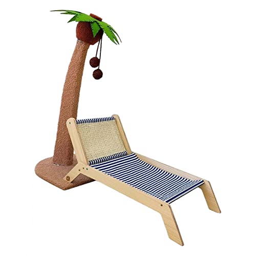 Fenteer Kratzbaum für Katzen, Katzenbett, Tierschärfen, Krallenspielzeug mit hängendem interaktivem Spielzeug, Strandstuhl, Katzenmöbel, Kratzbaum für Katzen, Mit Sisalmatte Fenteer Kratzbaum für Katzen, Katzenbett, Tierschärfen, Krallenspielzeug mit hängendem interaktivem Spielzeug, Strandstuhl, Katzenmöbel, Kratzbaum für Katzen, Mit Sisalmatte von Fenteer