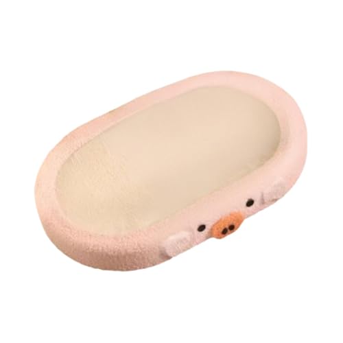 Fenteer Kratzbrett für Katzen, oval, für Hauskatzen, Cartoon-Design, Möbelschutz, Kratzbrett im Schweine-Design für Kätzchen und Katzen, Rosa von Fenteer