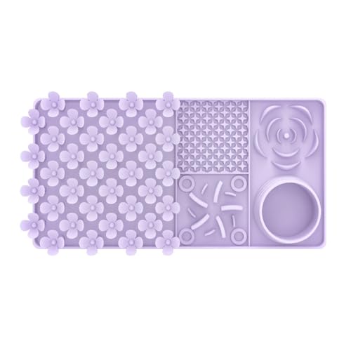 Fenteer Langsame Futter- und Leckmatte für Hunde und Katzen, Geruchstraining, 5-in-1-Design, spülmaschinenfeste Schnüffelmatte für Hunde Aller Rassen, 40 cm x, Lila Fenteer Langsame Futter- und Leckmatte für Hunde und Katzen, Geruchstraining, 5-in-1-Design, spülmaschinenfeste Schnüffelmatte für Hunde Aller Rassen, 40 cm x, Lila von Fenteer