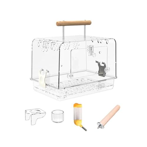 Fenteer Leichter Vogelträger, Hamsterkäfig, Vogelreisekäfig, Acrylvilla, Vogelkäfig für Vögel, Das ganze Set Fenteer Leichter Vogelträger, Hamsterkäfig, Vogelreisekäfig, Acrylvilla, Vogelkäfig für Vögel, Das ganze Set von Fenteer