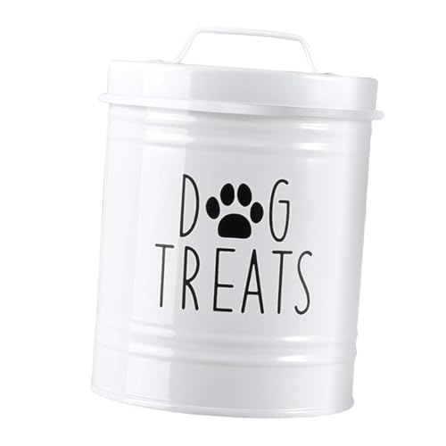 Fenteer Luftdichter Vorratsbehälter für Hundefutter, süße Geschenke für Tierbesitzer, kompakt, versiegelt, große Kapazität, dekorativer Vorratsbehälter, Weiß von Fenteer