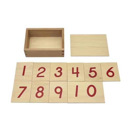 Fenteer Mathe-Zahlenkarten, Zahlenkarten aus Holz, Zahlenkarten für Mädchen, Kindergarten, frühe Bildung von Fenteer