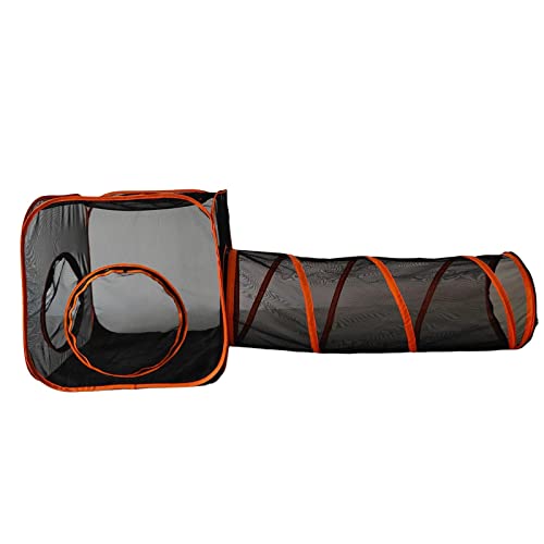 Mesh Net Tunnel Cat Mesh Zelt Interaktives Katzenspielzeug Faltbarer Käfig Cat Tunnel Mesh Tunnel Tube für Rattentraining Hunde Kätzchen, Viereck Mesh Net Tunnel Cat Mesh Zelt Interaktives Katzenspielzeug Faltbarer Käfig Cat Tunnel Mesh Tunnel Tube für Rattentraining Hunde Kätzchen, Viereck von Fenteer