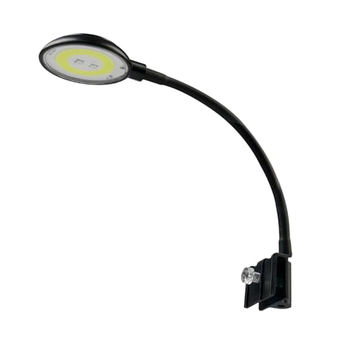 Fenteer Mini-Aquarium-Licht-Clip, USB-Beleuchtung für 1–8 mm Dicke Aquarien, 4 W Aquarium-Licht-Clip für die Landschaftsgestaltung von bepflanzten Tanks, Black Shell A von Fenteer