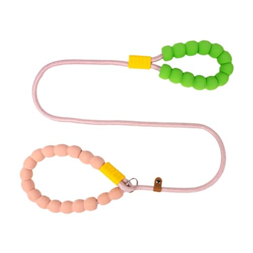 Fenteer Nylon-Haustierleine, robuste Stoßdämpfung, Mehrzweck-Laufleinen mit gepolstertem Griff für den laufenden Haushalt, Rosa von Fenteer