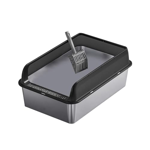 Fenteer Oben offene Katzentoilette, Anti-Open-Top-Tierbedarf, Katzenbettpfanne, Katzensandkasten, Katzentoilette, abgesenkte Vorderseite, Schwarz und L Fenteer Oben offene Katzentoilette, Anti-Open-Top-Tierbedarf, Katzenbettpfanne, Katzensandkasten, Katzentoilette, abgesenkte Vorderseite, Schwarz und L von Fenteer