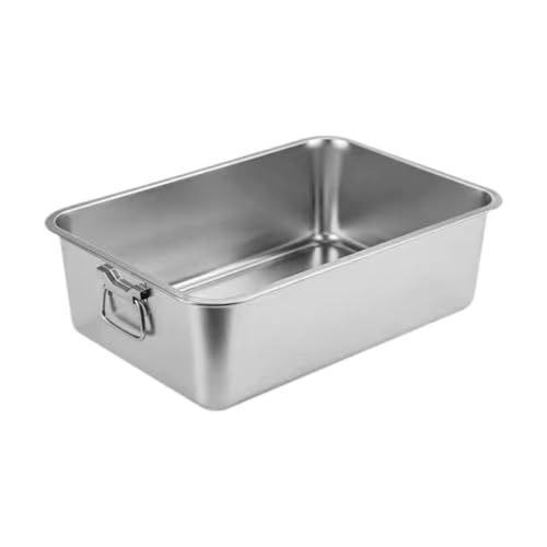 Fenteer Offene Katzentoilette, Katzentoilette mit hohen Seiten, leicht zu reinigen, mit Griffen, antihaftbeschichtet, für Haustiere, Katzentoilette, L Fenteer Offene Katzentoilette, Katzentoilette mit hohen Seiten, leicht zu reinigen, mit Griffen, antihaftbeschichtet, für Haustiere, Katzentoilette, L von Fenteer