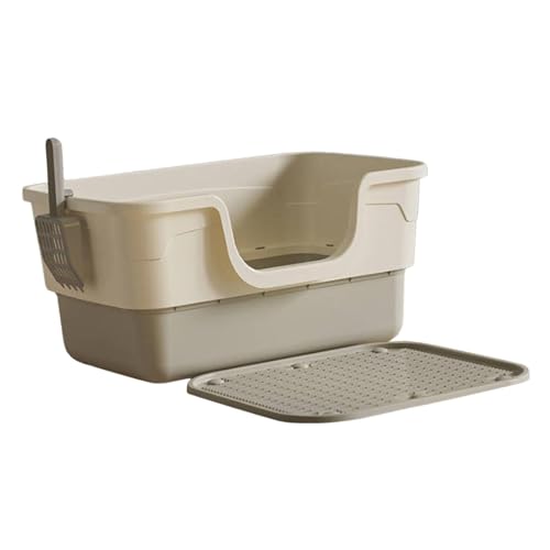 Fenteer Offene Katzentoilette Katzentoilette mit Katzenstreumatte Abgesenkte Front Reinigungswerkzeug Kätzchentoilette Katzentoilette Sandkasten, GRAU Fenteer Offene Katzentoilette Katzentoilette mit Katzenstreumatte Abgesenkte Front Reinigungswerkzeug Kätzchentoilette Katzentoilette Sandkasten, GRAU von Fenteer