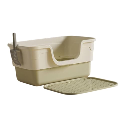 Fenteer Offene Katzentoilette Katzentoilette mit Katzenstreumatte Abgesenkte Front Reinigungswerkzeug Kätzchentoilette Katzentoilette Sandkasten, Grün Fenteer Offene Katzentoilette Katzentoilette mit Katzenstreumatte Abgesenkte Front Reinigungswerkzeug Kätzchentoilette Katzentoilette Sandkasten, Grün von Fenteer