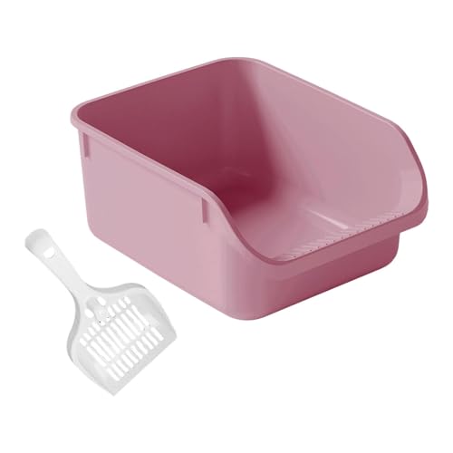 Fenteer Offener Katzenstreubehälter, antihaftbeschichtete Katzentoilette, Katzenstreubehälter mit hohen Seiten, Katzentoilette, Sandkasten, Kätzchentoilette, ROSA Fenteer Offener Katzenstreubehälter, antihaftbeschichtete Katzentoilette, Katzenstreubehälter mit hohen Seiten, Katzentoilette, Sandkasten, Kätzchentoilette, ROSA von Fenteer