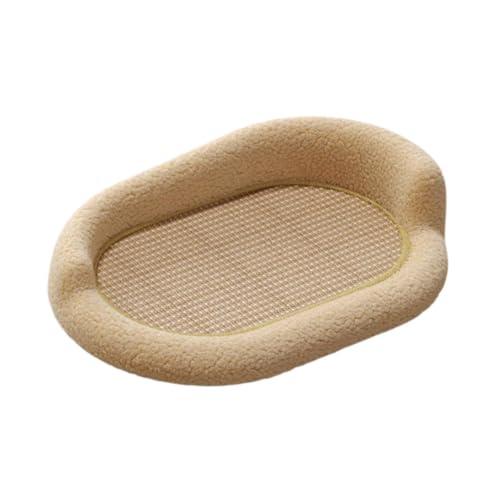 Fenteer Oval Cat Croboker Lounge Scratch Pad Möbel Beschützer Leichte Mehrzweck 24x15.7x10inch Anti Slip Feet Cat Couch, Jute von Fenteer