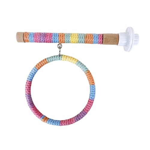 Fenteer Papageien-Schaukelständer, Kauspielzeug, Vogelspielzeug, Heimtierbedarf, Kletterstange, Stehstange, Holzstange für Hühner, Sittiche, Kakadus, Pink Blau Fenteer Papageien-Schaukelständer, Kauspielzeug, Vogelspielzeug, Heimtierbedarf, Kletterstange, Stehstange, Holzstange für Hühner, Sittiche, Kakadus, Pink Blau von Fenteer