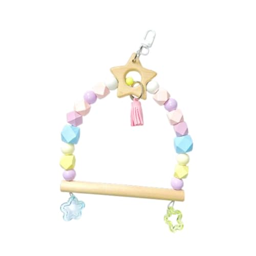 Fenteer Papageienkau Spielzeug Vogelkäfig Hängende Ringe Haustier Hanging Ladder Bridge Hängematte Käfig Spielzeug Cockatiels Sittiche Kleine Vögel, Stern Fenteer Papageienkau Spielzeug Vogelkäfig Hängende Ringe Haustier Hanging Ladder Bridge Hängematte Käfig Spielzeug Cockatiels Sittiche Kleine Vögel, Stern von Fenteer