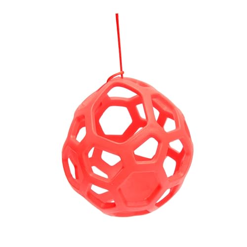 Fenteer Pferde-Leckerli-Ball, tragbarer Ziegen-Futterball, multifunktionale hängende Fütterung, Heuball-Stallspielzeug für Pferde, Rot Fenteer Pferde-Leckerli-Ball, tragbarer Ziegen-Futterball, multifunktionale hängende Fütterung, Heuball-Stallspielzeug für Pferde, Rot von Fenteer
