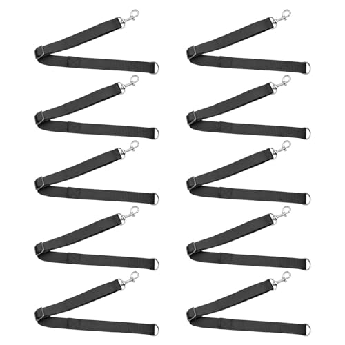 Fenteer Pferdebedarf, Nylon-Eimergurt, 10er-Pack Heunetze, Wassereimer, Futtertröge für den Außenbereich, Verstellbares Schwarz Fenteer Pferdebedarf, Nylon-Eimergurt, 10er-Pack Heunetze, Wassereimer, Futtertröge für den Außenbereich, Verstellbares Schwarz von Fenteer