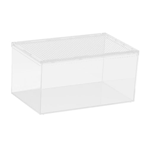 Fenteer Reptilien-Futterbox, Gehege, Käfig, Schildkröte, Flexibler Landschaftsbau, für Eidechsen, Tierlebensraum, Käfig, Reptilien-Terrarium, 40cmx25cmx20cm von Fenteer