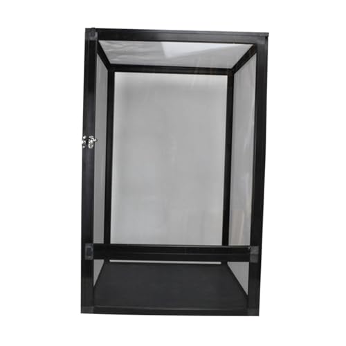 Fenteer Reptilienkäfig, Terrarium, Belüftung, Lebensraum mit Vordertür, Interaktion, Haustiergehege, Gecko-Tank für Frosch, Schlange, Bartagame, Schwarz Fenteer Reptilienkäfig, Terrarium, Belüftung, Lebensraum mit Vordertür, Interaktion, Haustiergehege, Gecko-Tank für Frosch, Schlange, Bartagame, Schwarz von Fenteer