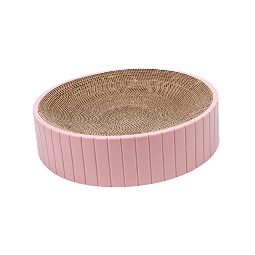 Fenteer Rundes Katzenkratzbett, Abnehmbarer Nestkrallenschleifer, Katzenkratzbrett, Kratzbrett aus Wellpappe zum Spielen von Kätzchen, ROSA Fenteer Rundes Katzenkratzbett, Abnehmbarer Nestkrallenschleifer, Katzenkratzbrett, Kratzbrett aus Wellpappe zum Spielen von Kätzchen, ROSA von Fenteer