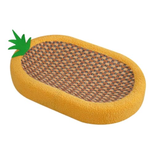 Fenteer Scratcher Lounge Katzenbett Katzenkratzbrett Ovales Sofa Möbelschutz für Hauskatzen für Haustierspielzeug Möbelschutz, Ananasform Fenteer Scratcher Lounge Katzenbett Katzenkratzbrett Ovales Sofa Möbelschutz für Hauskatzen für Haustierspielzeug Möbelschutz, Ananasform von Fenteer