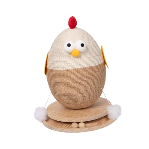 Fenteer Sisal-Kratzbaum für Küken, Schleifkrallen, stabile Holzbasis, Dekoration für Kätzchen, die Spielen, süße Übungen, Kratzinteraktion von Fenteer