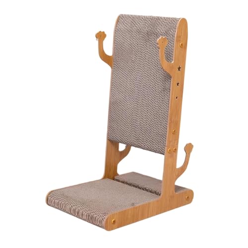 Fenteer T-förmiger Katzenkratzbaum, vertikales Katzenkratzpad, gemütlicher - und Couchschutz mit Glockenballspielzeug, verschleißfester Tierbedarf, Style C von Fenteer