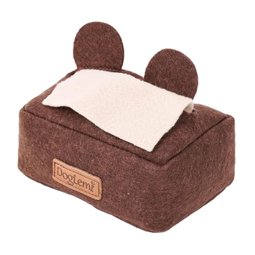 Fenteer Taschentuchbox für Hundeschnüffelspielzeug, Futterspiel gegen Langeweile, Leckerli-Schnüffelspielzeug, Leckerli-Spender zum Verstecken und Suchen für, Braun Fenteer Taschentuchbox für Hundeschnüffelspielzeug, Futterspiel gegen Langeweile, Leckerli-Schnüffelspielzeug, Leckerli-Spender zum Verstecken und Suchen für, Braun von Fenteer