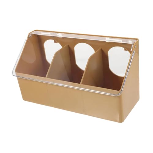 Fenteer Taubenfutterspender, Trinkfutterspender, Vogelfutter-Fütterungs-Hängebox, Futternapf für Enten, Sittiche, Nymphensittiche, Hamster-Zubehör, Gelb von Fenteer