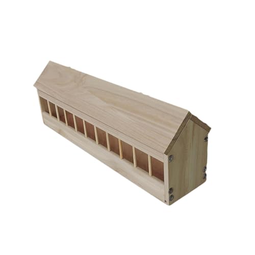 Fenteer Taubenfutterspender aus Holz, Vogelfutterspender, weniger Abfall, Gartenvogelbedarf, Vogelfutternapf, Geflügelfutterspender für Tauben und Küken, 60cm von Fenteer