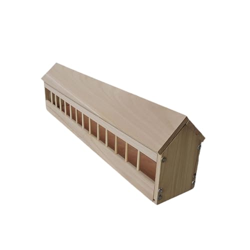 Fenteer Taubenfutterspender aus Holz, Vogelfutterspender, weniger Abfall, Gartenvogelbedarf, Vogelfutternapf, Geflügelfutterspender für Tauben und Küken, 80cm von Fenteer