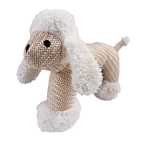 Fenteer Tierform Kauspielzeug Hundespielzeug mit Quietscher aus Baumwolle und Leinen für kleine bis große Hunde, Schaf von Fenteer