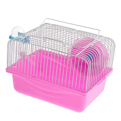 Fenteer Transportbox Kleintierträger 23x17,5x16cm, mit Radflaschenschale, Rosa von Fenteer
