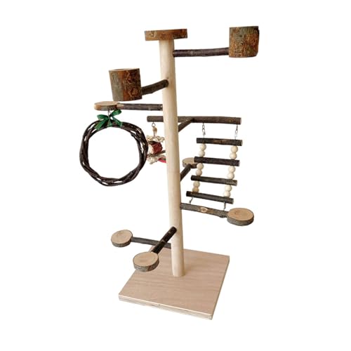 Fenteer Vogel Sitzstange Rack Papagei Stehen Praktische Multiuse Papagei Sitzstangen Kauen Kakadus Desktop Halter Vogel Interaktive Spielzeug von Fenteer