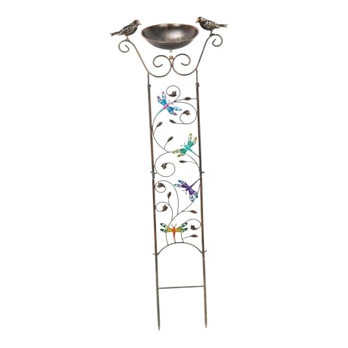 Fenteer Vogelbadschale, Vogelfutterschale, elegant, zieht Vögel an, stabiles Vogelfutterhaus für den Garten, Vogelbad für Terrasse, Rasen, Zaun im von Fenteer
