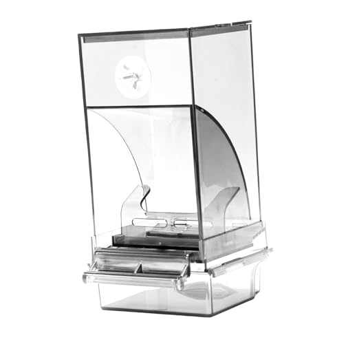 Fenteer Vogelfutterspender, automatischer PapageienFutterspender mit Sitzstange, verstellbarem Käfigzubehör, Futterbehälter für Kanarienvögel, transparent Fenteer Vogelfutterspender, automatischer PapageienFutterspender mit Sitzstange, verstellbarem Käfigzubehör, Futterbehälter für Kanarienvögel, transparent von Fenteer