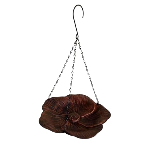 Fenteer Vogelhäuschen zum Aufhängen für den Außenbereich, Gartendekoration, Vogelbad, stabiles großes Fassungsvermögen, Blumendekor, Vogelfutterhalter aus, Bronze Fenteer Vogelhäuschen zum Aufhängen für den Außenbereich, Gartendekoration, Vogelbad, stabiles großes Fassungsvermögen, Blumendekor, Vogelfutterhalter aus, Bronze von Fenteer