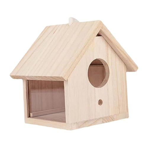 Fenteer Vogelhaus für den Außenbereich, Vogelhaus zum Aufhängen, Vogelhaus aus Holz von Fenteer