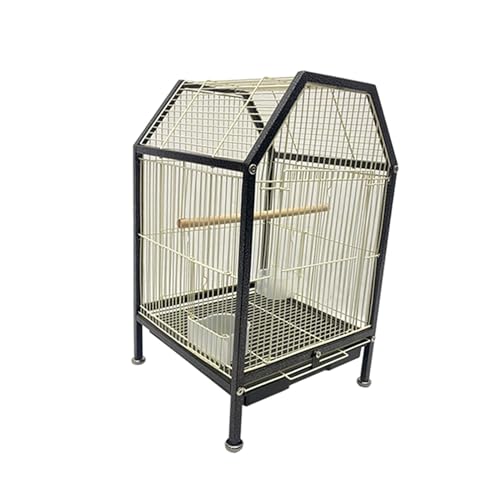 Fenteer Vogelkäfig, Vogelhaus, stabiles Metall, großes Haustierhaus, Papageienständer, Käfig, Vogelkäfig für Tauben, Wellensittiche, Aras, Nymphensittiche, Beige Fenteer Vogelkäfig, Vogelhaus, stabiles Metall, großes Haustierhaus, Papageienständer, Käfig, Vogelkäfig für Tauben, Wellensittiche, Aras, Nymphensittiche, Beige von Fenteer