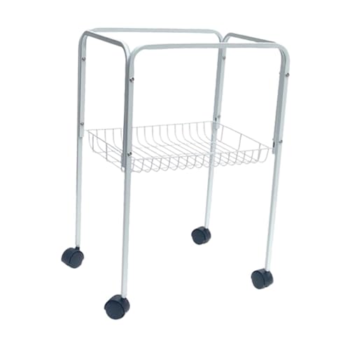 Fenteer Vogelkäfigständer Pet Cage Stand Eisenrahmen Eckschale Multifunktionale Eitelkeitsschale, Weiß von Fenteer