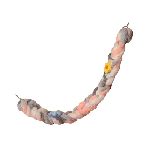 Fenteer Vogelseile Spielzeug Bird Barches Stand Pet Supply Papageien Klettern Stehen Spielzeug Papageienkletterseil für Finken Grübchen Cockatiels, Rosa Grau Weiß von Fenteer