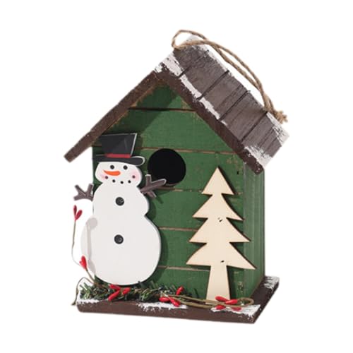 Fenteer Weihnachts-Vogelhaus, Vogelzuchtkasten, einzigartiges hängendes Vogelhaus, Weihnachtsschmuck für Bäume, Terrasse, Außenzaun, Vogelliebhaber Fenteer Weihnachts-Vogelhaus, Vogelzuchtkasten, einzigartiges hängendes Vogelhaus, Weihnachtsschmuck für Bäume, Terrasse, Außenzaun, Vogelliebhaber von Fenteer