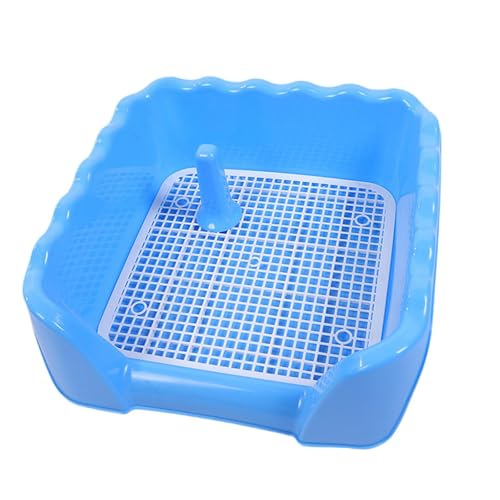 Fenteer Welpen-Toilettentoilette, leicht zu reinigen, mit Pfosten, bequemes Hundetöpfchen, Netz-Trainingstablett für kleine Hunde, Welpen, L Fenteer Welpen-Toilettentoilette, leicht zu reinigen, mit Pfosten, bequemes Hundetöpfchen, Netz-Trainingstablett für kleine Hunde, Welpen, L von Fenteer