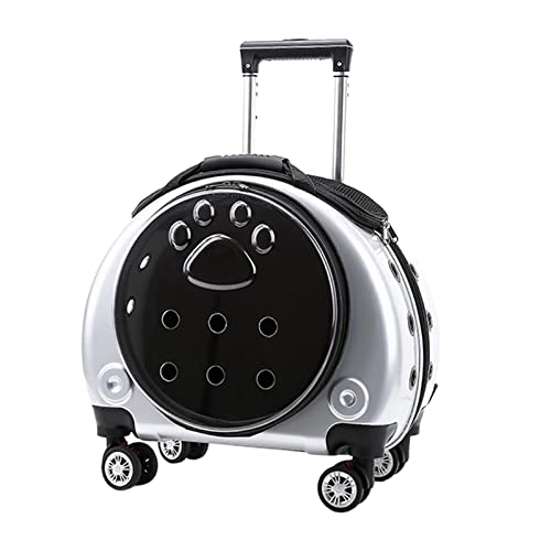 Großer -Trolley-Koffer mit Luftblase, Tragetasche für fette und Hundewelpen, Silber von Fenteer