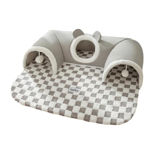 U-förmiger Katzentunnel, Spielhütte, Übung, Kleintiertunnel, Spielball, Katzenröhre mit Bett, Spielzentrum für Kaninchen im Freien, grau L U-förmiger Katzentunnel, Spielhütte, Übung, Kleintiertunnel, Spielball, Katzenröhre mit Bett, Spielzentrum für Kaninchen im Freien, grau L von Fenteer