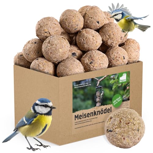 Fepro Meisenknödel ohne Netz, 100 Stück (a 90g = 9 kg), Vogelfutter Wildvogelfutter Meisenkugel Ganzjahresfutter Fettfutter Fat Ball von Fepro
