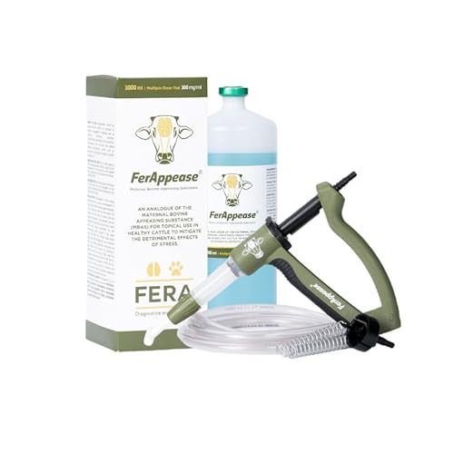 FerAppease Rinder, Wadenentwöhnung, Stressreduzierer für Branding, Umzug, Zucht, 1000 ml mit Applikator im Lieferumfang enthalten! FerAppease Rinder, Wadenentwöhnung, Stressreduzierer für Branding, Umzug, Zucht, 1000 ml mit Applikator im Lieferumfang enthalten! von FerAppease