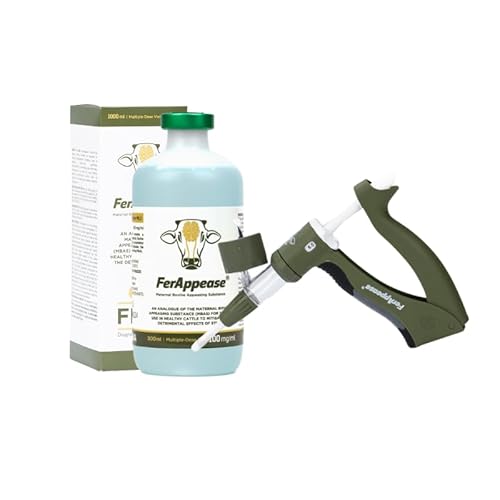 FerAppease Rinder, Wadenentwöhnung, Stressreduzierer für Branding, Umzug, Zucht, 300 ml mit Applikator im Lieferumfang enthalten FerAppease Rinder, Wadenentwöhnung, Stressreduzierer für Branding, Umzug, Zucht, 300 ml mit Applikator im Lieferumfang enthalten von FerAppease