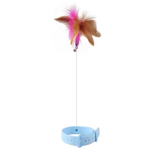 Feriany Blaues Interaktives Katzenspielzeug, Lustiger -Teaser-Stick mit Glöckchen, Haustierhalsband für Katzen Feriany Blaues Interaktives Katzenspielzeug, Lustiger -Teaser-Stick mit Glöckchen, Haustierhalsband für Katzen von Feriany