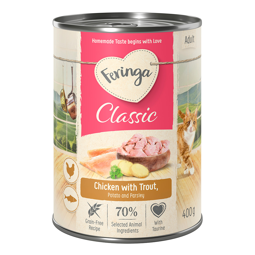 20 + 4 gratis! 24 x 400 g Feringa Classic Meat Menü Huhn & Forelle 20 + 4 gratis! 24 x 400 g Feringa Classic Meat Menü Huhn & Forelle von Feringa