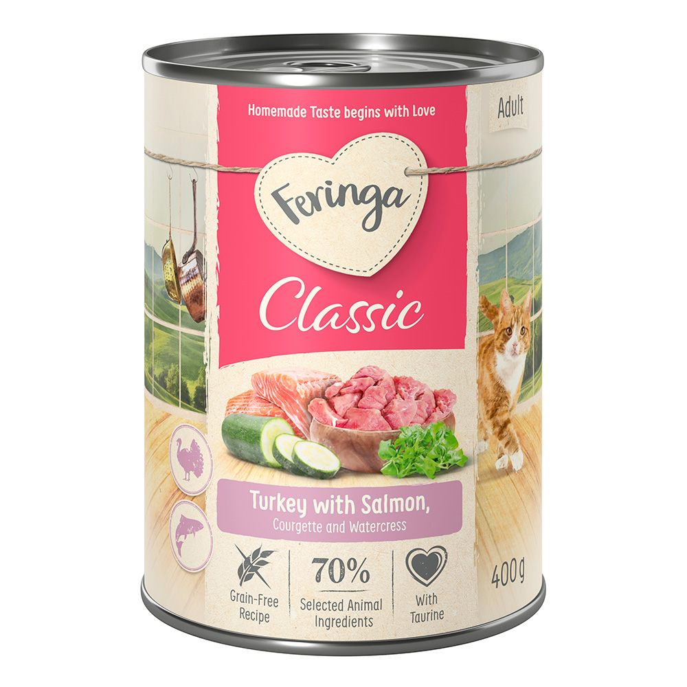 20 + 4 gratis! 24 x 400 g Feringa Classic Meat Menü Lachs & Pute 20 + 4 gratis! 24 x 400 g Feringa Classic Meat Menü Lachs & Pute von Feringa